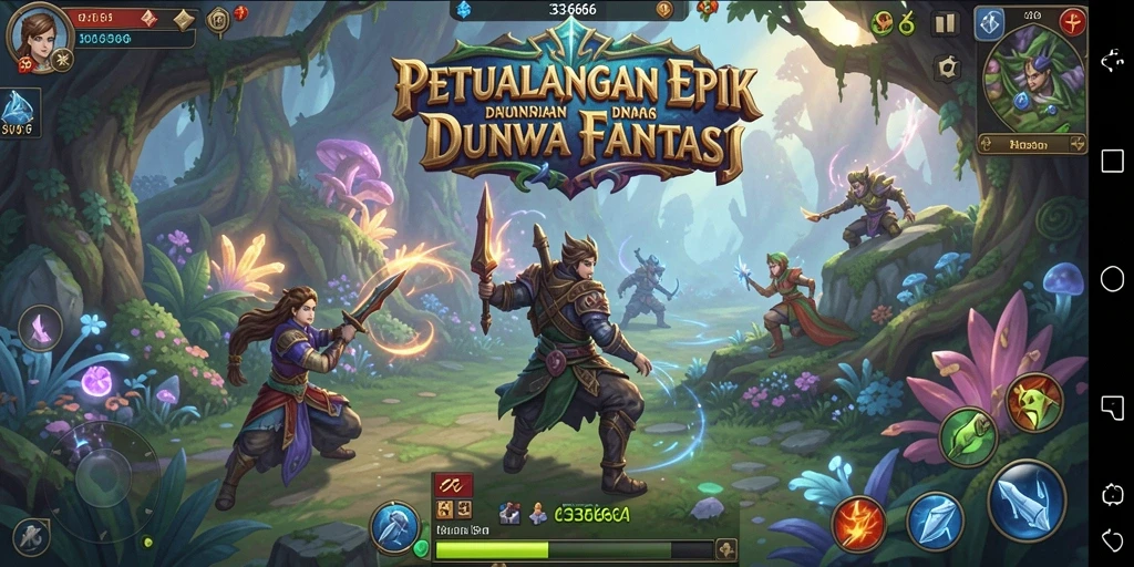 Tangkapan layar main RPG yang menampilkan aksi seru.