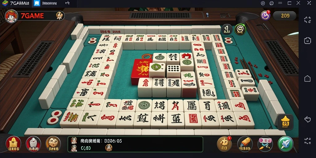 Tampilan gameplay seru Mahjong dalam 7GAME yang menantang.
