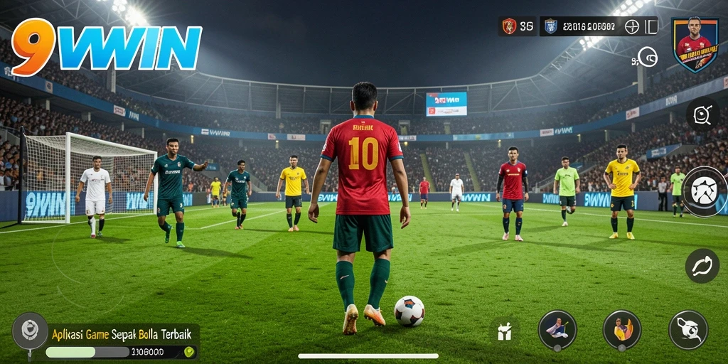 Tampilan gameplay menarik dari 9WIN dengan aksi sepak bola penuh strategi.