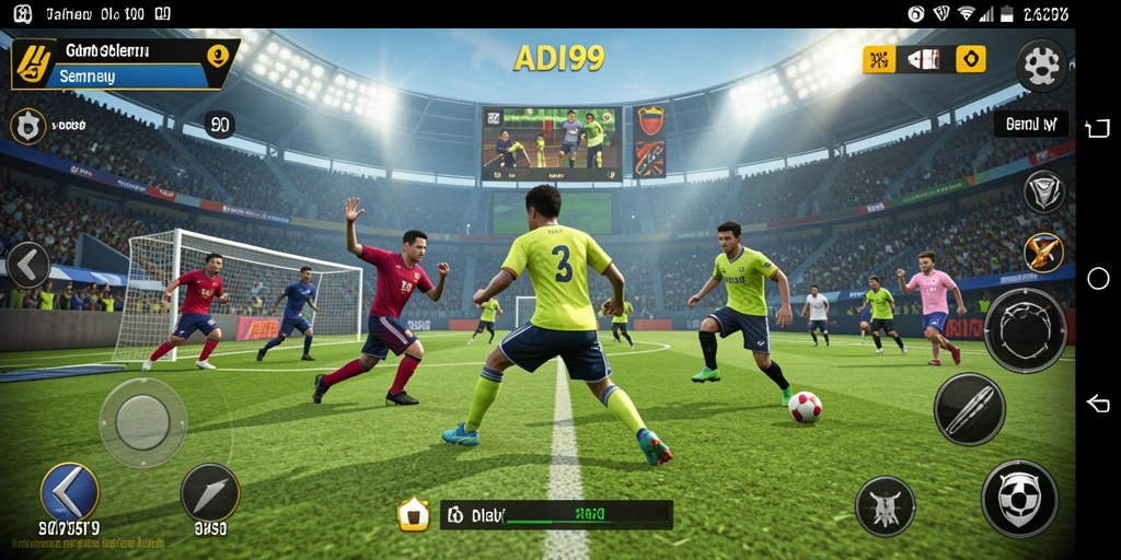 Tampilan gameplay ADI99 dengan aksi seru olahraga.