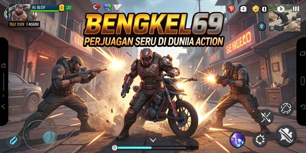 Tangkapan layar gameplay BENGKEL69 yang mendebarkan dan penuh aksi.