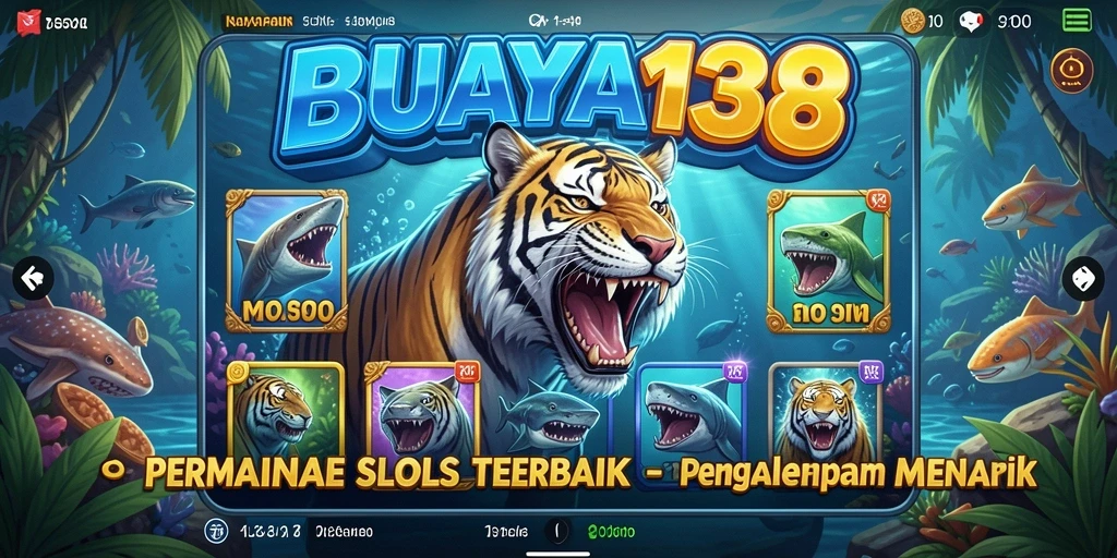 Screenshot gameplay BUAYA138 menampilkan mesin slot yang imersif dan penuh warna.