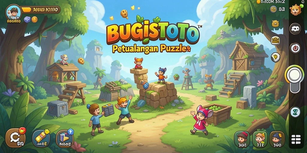Screenshot gameplay BUGISTOTO menampilkan tantangan Puzzle seru.