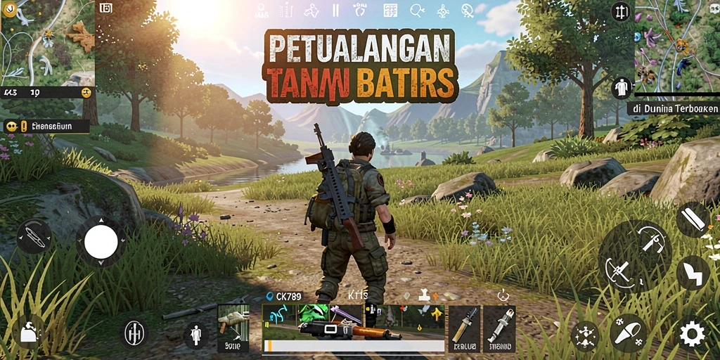 Tangkapan layar gameplay CK789 menunjukkan aksi mendebarkan di dunia terbuka.