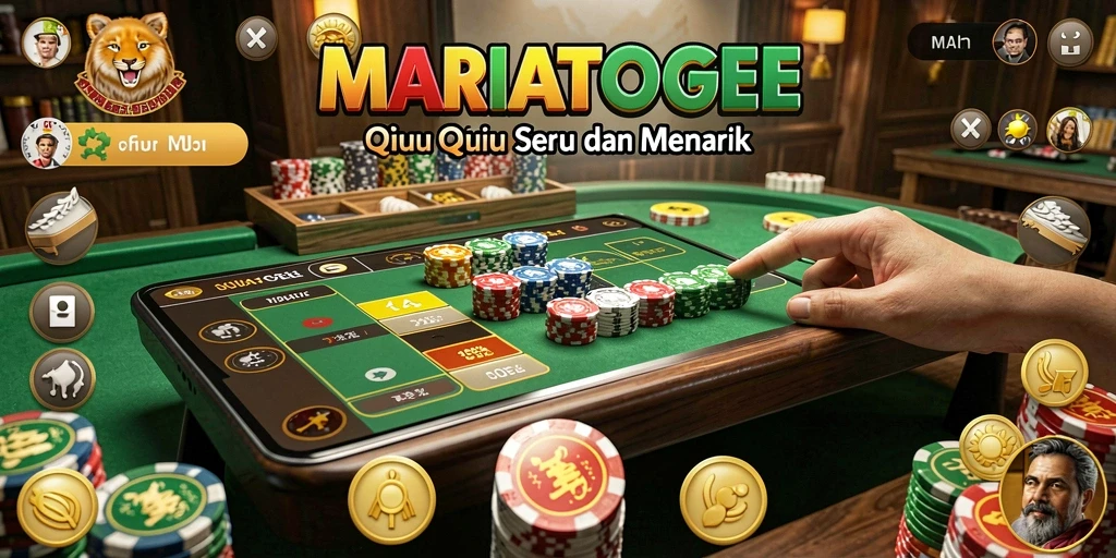 Screenshot MARIATOGEL menampilkan gameplay QiuQiu yang seru dan interaktif.