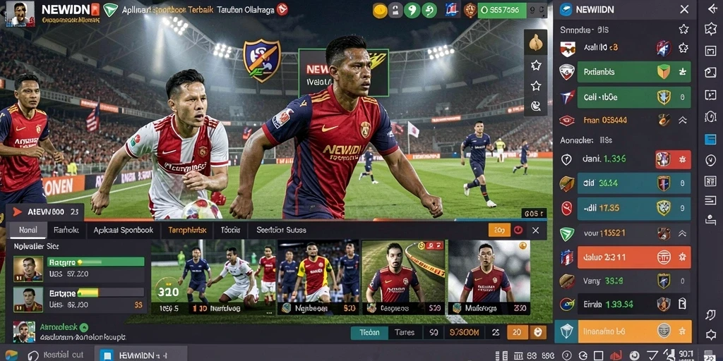 Screenshot utama NEWIDN menampilkan antarmuka taruhan olahraga.