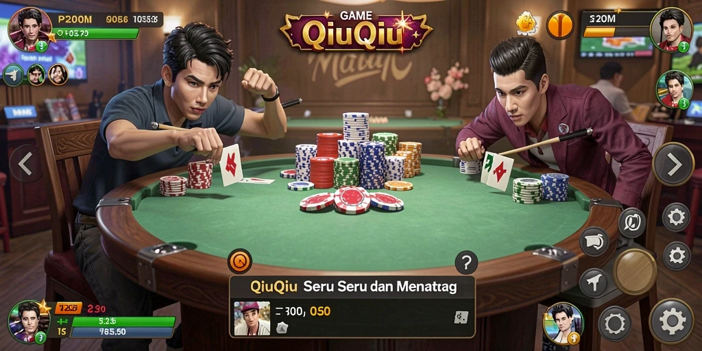 Tampilan gameplay QiuQiu yang seru dan menantang di P200M.