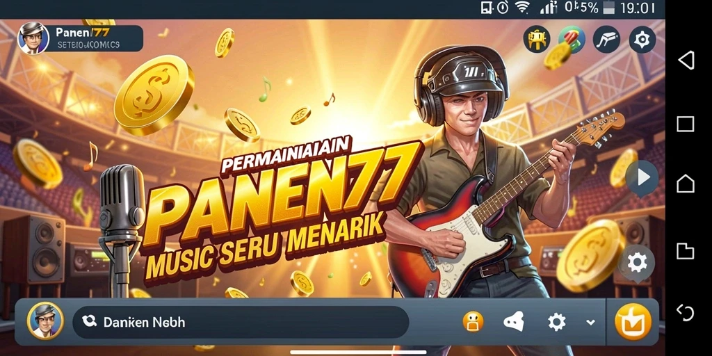 Tampilan gameplay seru dalam PANEN77 dengan berbagai pilihan lagu.