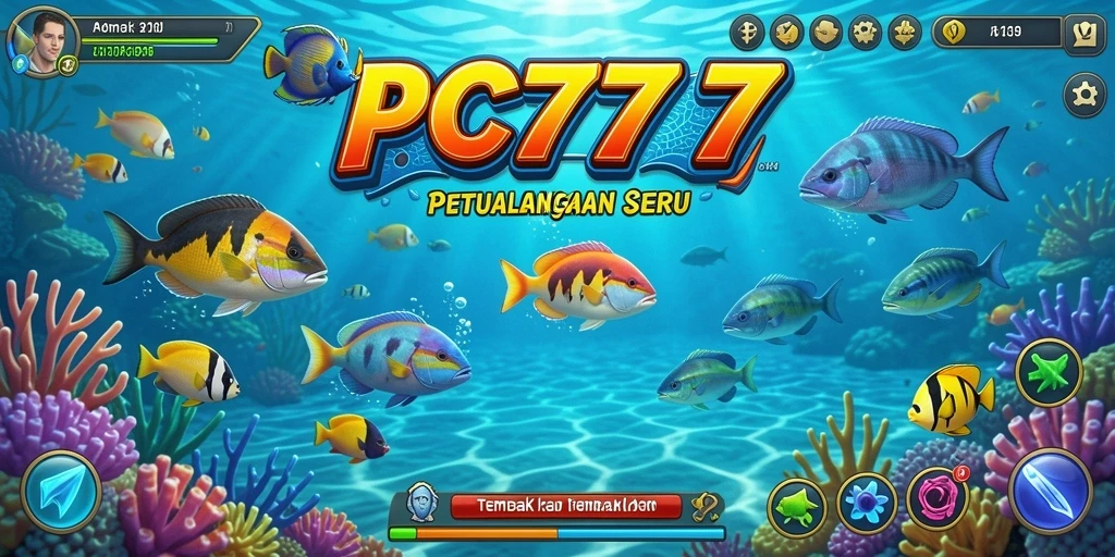 Tangkapan layar dari gameplay seru Tembak Ikan di PC777.