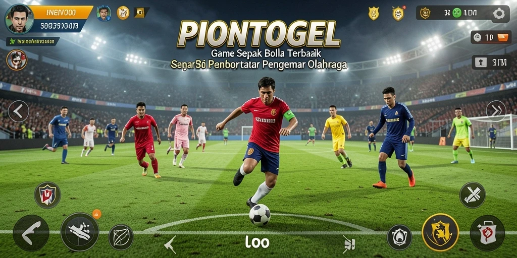 Tampilan gameplay seru dari PIONTOGEL dengan aksi sepak bola yang menegangkan.