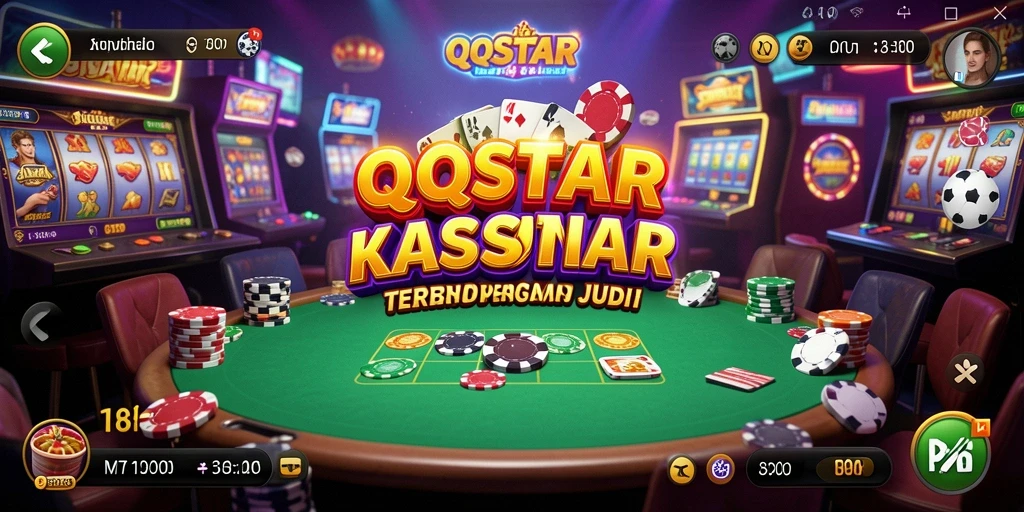 Tangkapan layar utama QQSTAR yang menunjukkan gameplay Kasino yang mendebarkan.