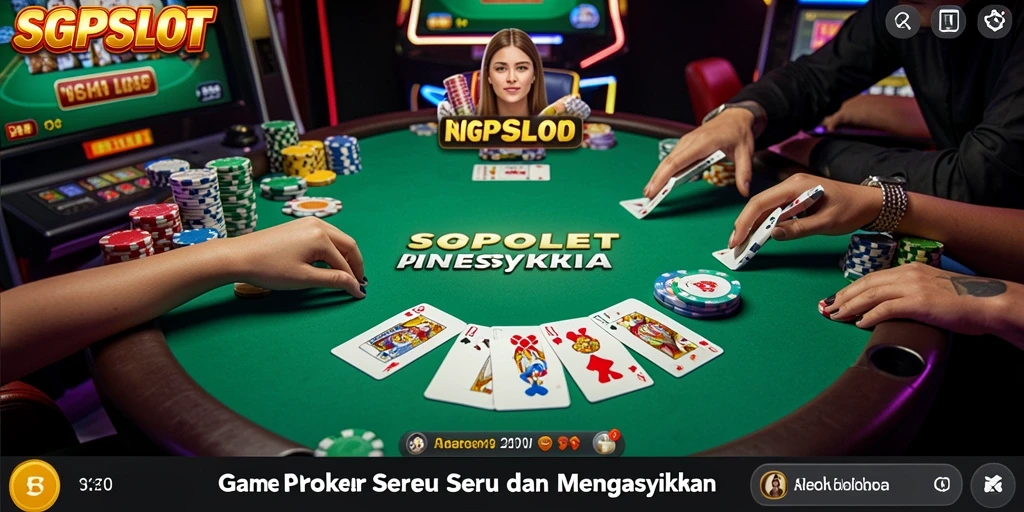 Tampilan gameplay Poker yang mendebarkan di SGPSLOT.
