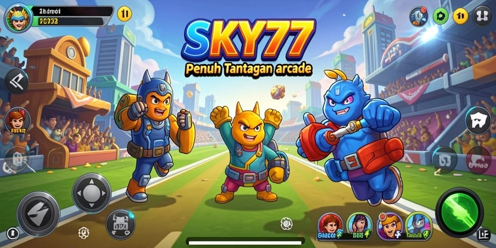 Screenshot dari <strong>SKY77</strong> menunjukkan aksi gameplay Arcade yang mendebarkan.