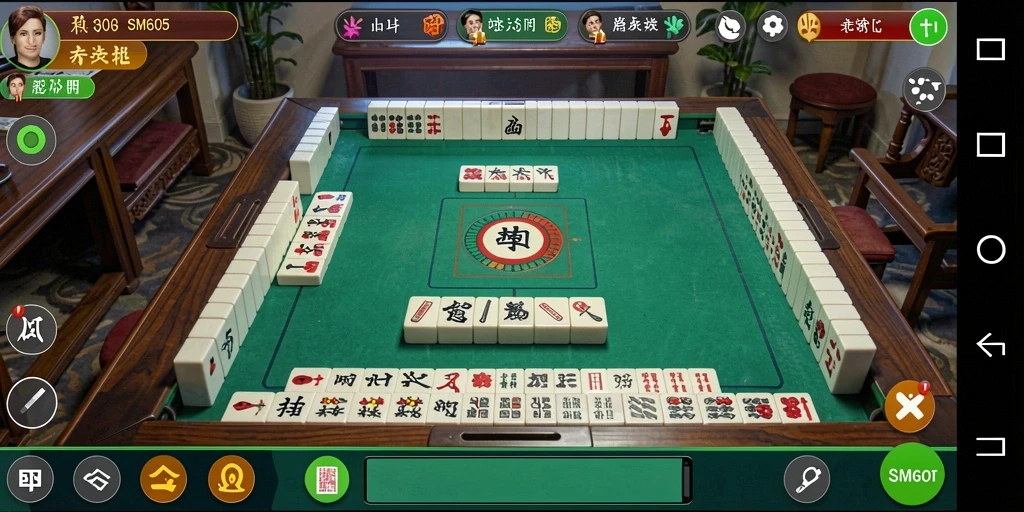 Tangkapan layar SM605 menampilkan gameplay Mahjong yang menarik dan penuh warna.