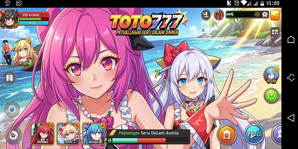 Tampilan gameplay seru dalam TOTO777 dengan karakter anime yang memukau.
