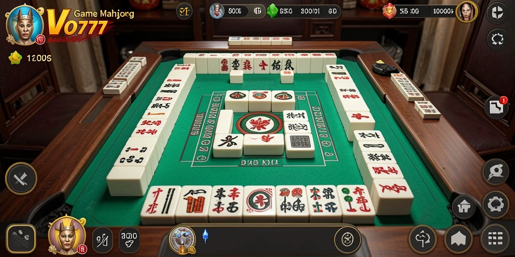 Tampilan gameplay VO777 dengan design Mahjong yang menarik.